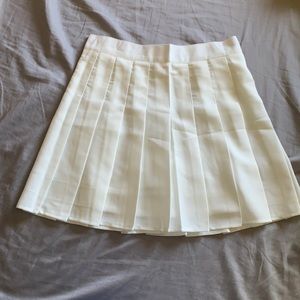 White Pleated Tennis Skirt